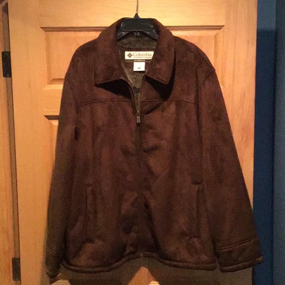 Mens COLUMBIA Fuax Suede Fleece Lined Jacket